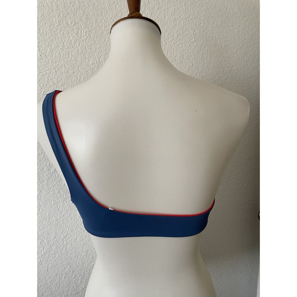 Solid & Striped Swim Bikini Top One Shoulder Reversible Isabeli Beach - Picture 8 of 9